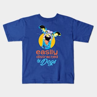 Easily Distracted By Dogs - Vibrant1 Kids T-Shirt
